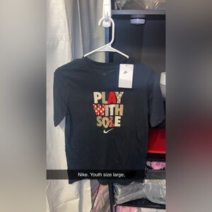 Nike Kids Black 'Play With Sole' T-Shirt